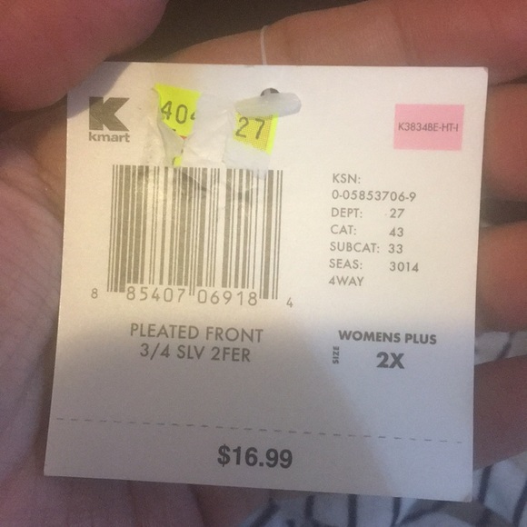 White tank striped open front cardigan 2fer Top - Picture 5 of 8